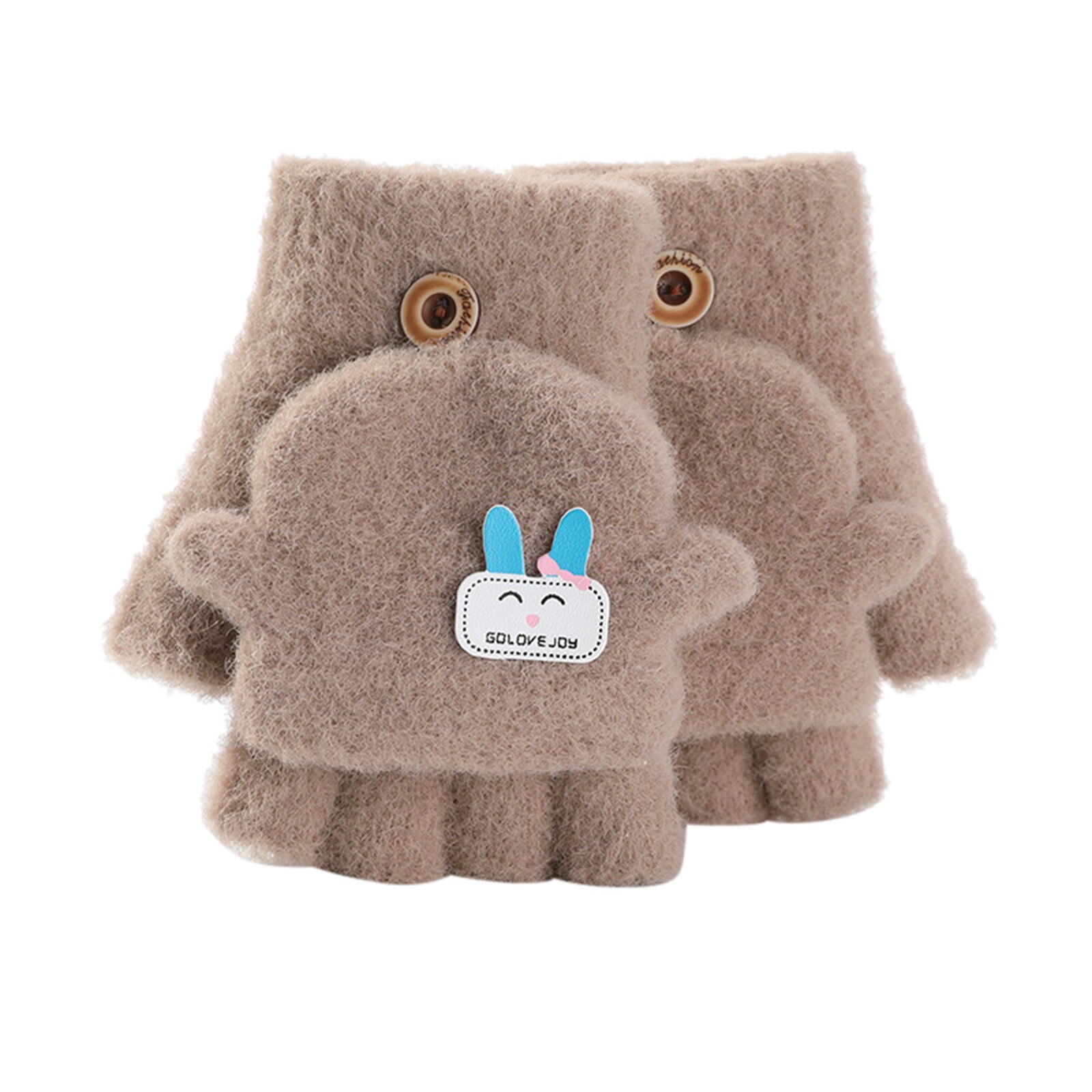 #30 freundlicher freundlicher Handschuhe Weiche Cabrio kippen oben Handschuhe freundlicher Baby Winter warm stricken Halbhand Fäustling Guantes Niño: E