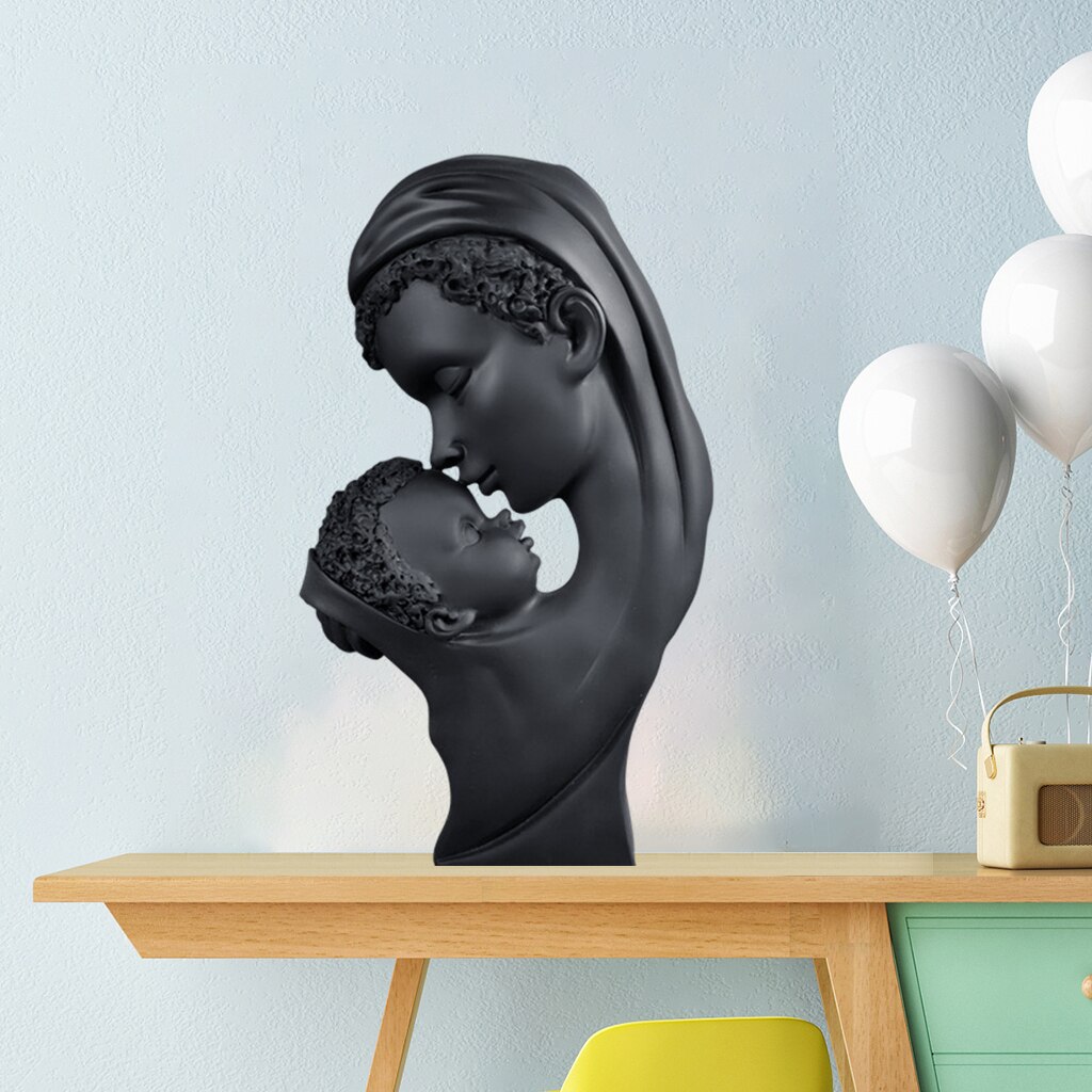 Resin Mother And Child Craft Home Decor Statues Mothers Love Sculptures Decorative Housewarming Office Tabletop Decoration