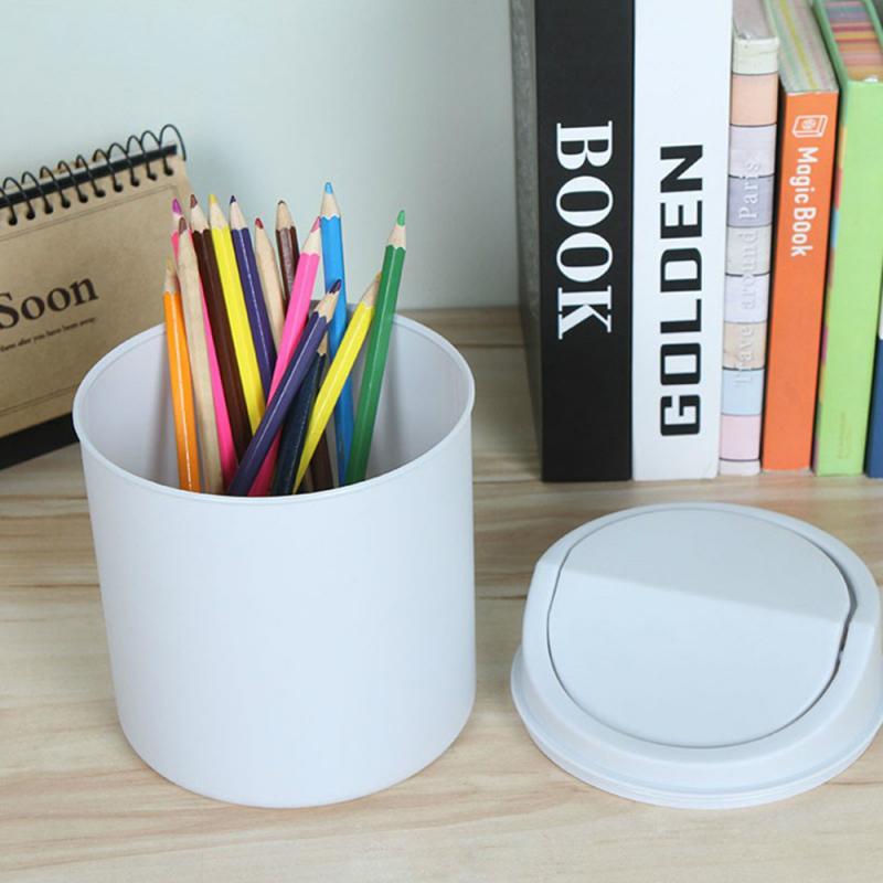 Prullenmand Slaapkamer Opbergdoos Plastic Prullenbak Thuis Desktop Tafel Afvalbak Badkamer Vuilnis Mand Voor Keuken Mini