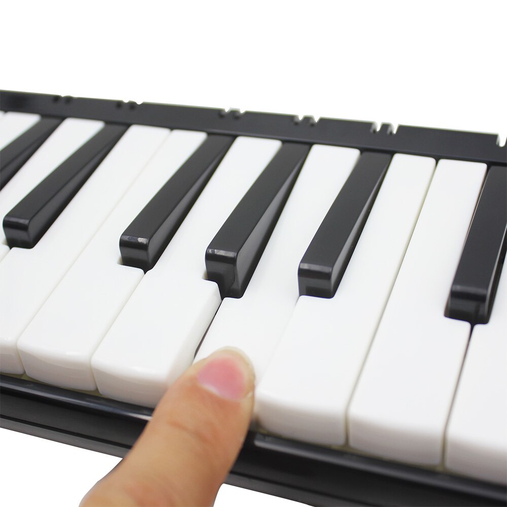 Student Instructor 37 Key Melodica Piano Style Harmonica + Oxford Bag Lovers Toy Musical Instrument playing melodica black