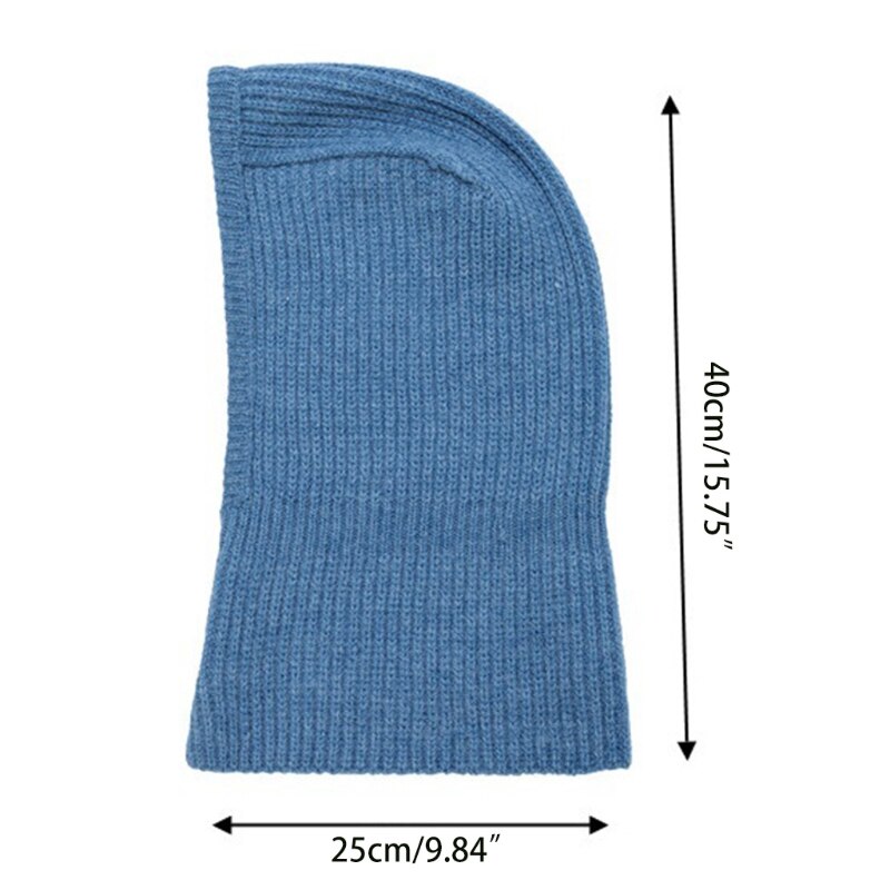 Head Neck Warmer Hat Hood Scarf Breathable Beanie Soft Knitting Anti-Slip Highly Elastic Adults Kids Winter