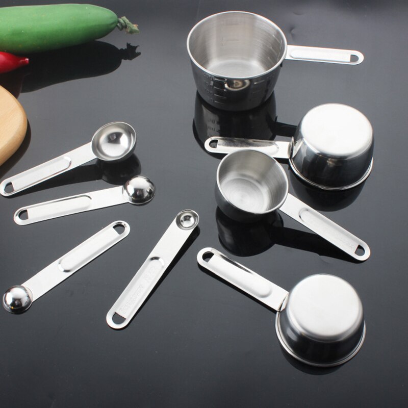 Stainless Steel Measuring Cups Premium Stackable Kitchen Measuring Spoon Set Metal Measuring Cups and Spoons Set
