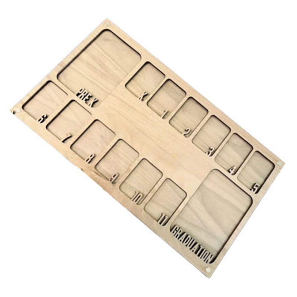 Houten schoolfotolijst Aan de muur gemonteerde handgemaakte schoolfotolijst Pre-k-12 Afstuderen Afstuderen Fotolijst: Rood