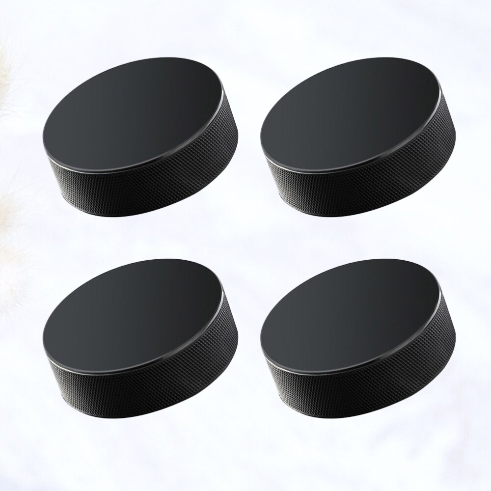 6 pçs profissional de borracha hóquei no gelo pucks padrão bolas de hóquei esportes suprimentos para a prática do jogo de treinamento (preto)