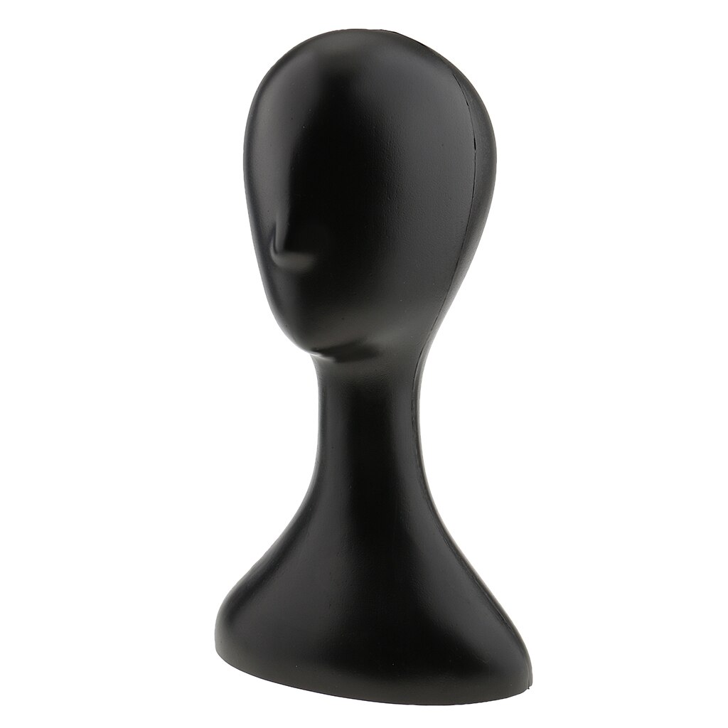 Plastic Vrouwelijke Mannequin Hoofd Model Pruik Zonnebril Hoed Weergave Maken Styling Maniquin Pruik Hoofd: Black