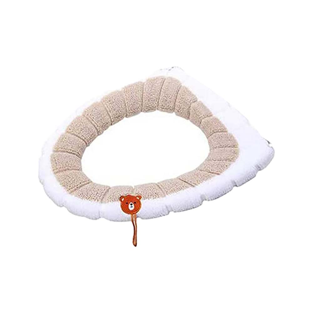 Housse de toilette pour adulte, en velours épais et , accessoires de salle de bain lavables, automne et hiver: KH