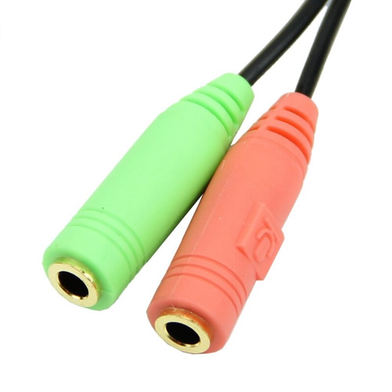 PC Headset To Smartphone Adapter Dual 3.5mm Male to Female Splitter Cable