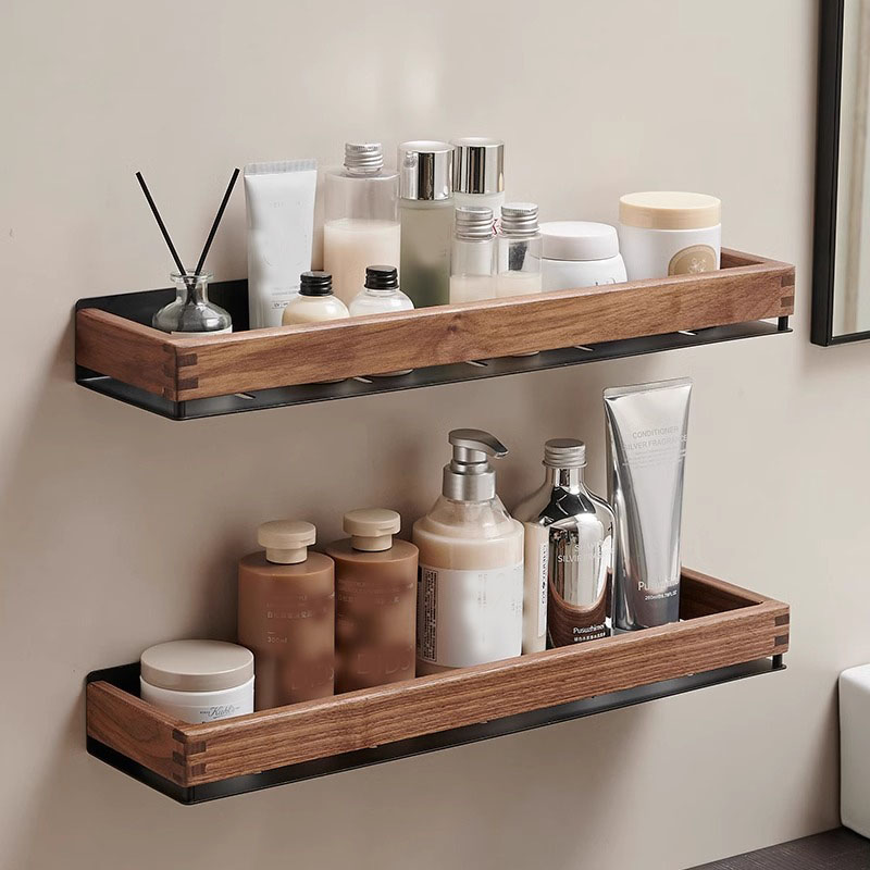 Estantes de madera para baño, estante de almacenamiento montado en la pared, organizador de pared para el baño, almacenamiento sobre el inodoro para el hogar, cocina, suministros de baño