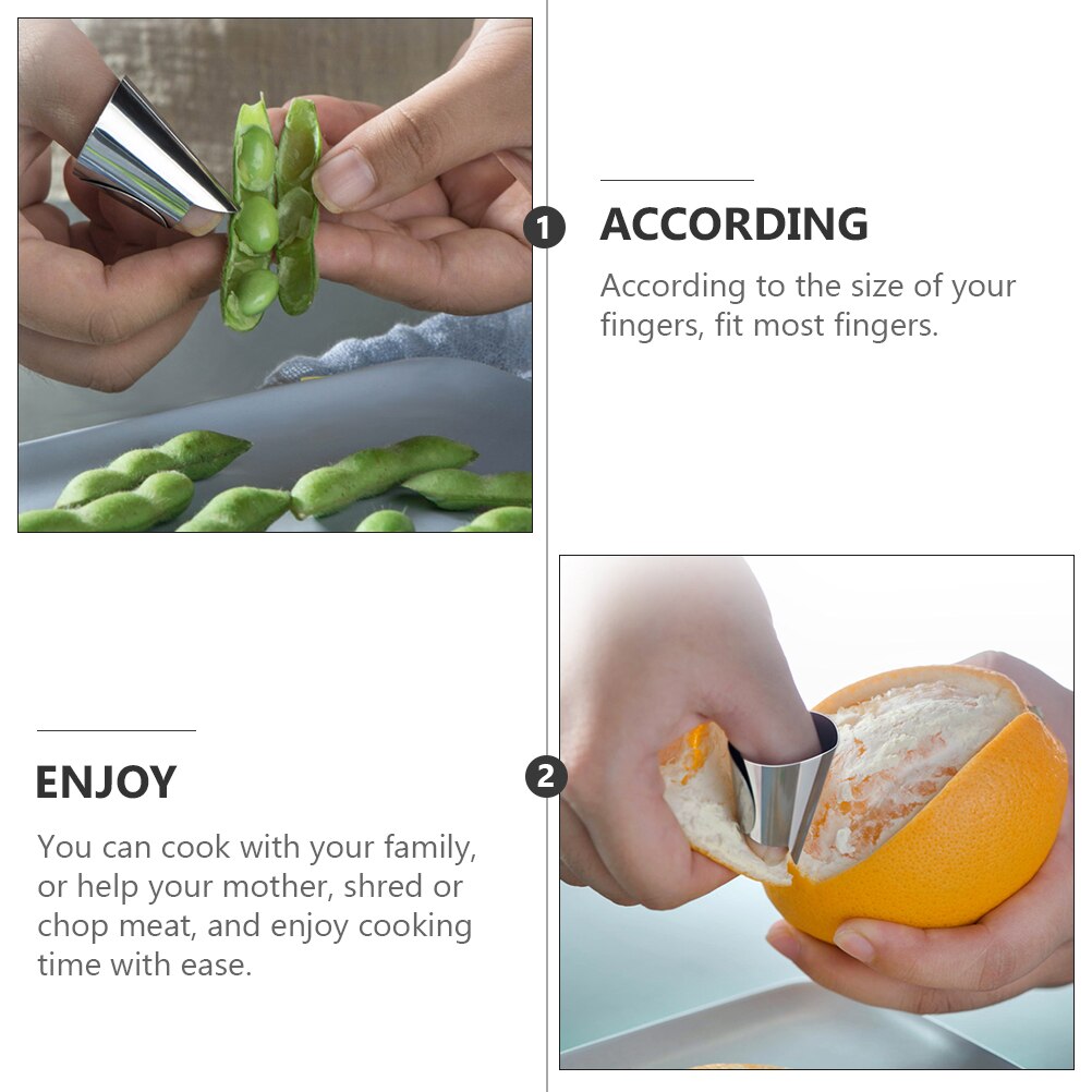 20pcs Stainless Steel Finger Guard Picking Vegetables Metal Nail Cutting Cover