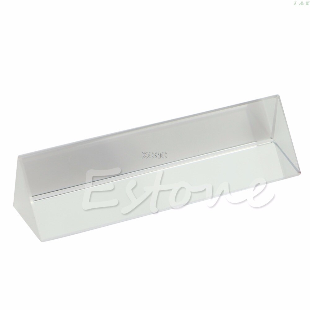 Triple Triangular Prism Optical Glass Physics Teaching Light Spectrum 10cm 4" M10