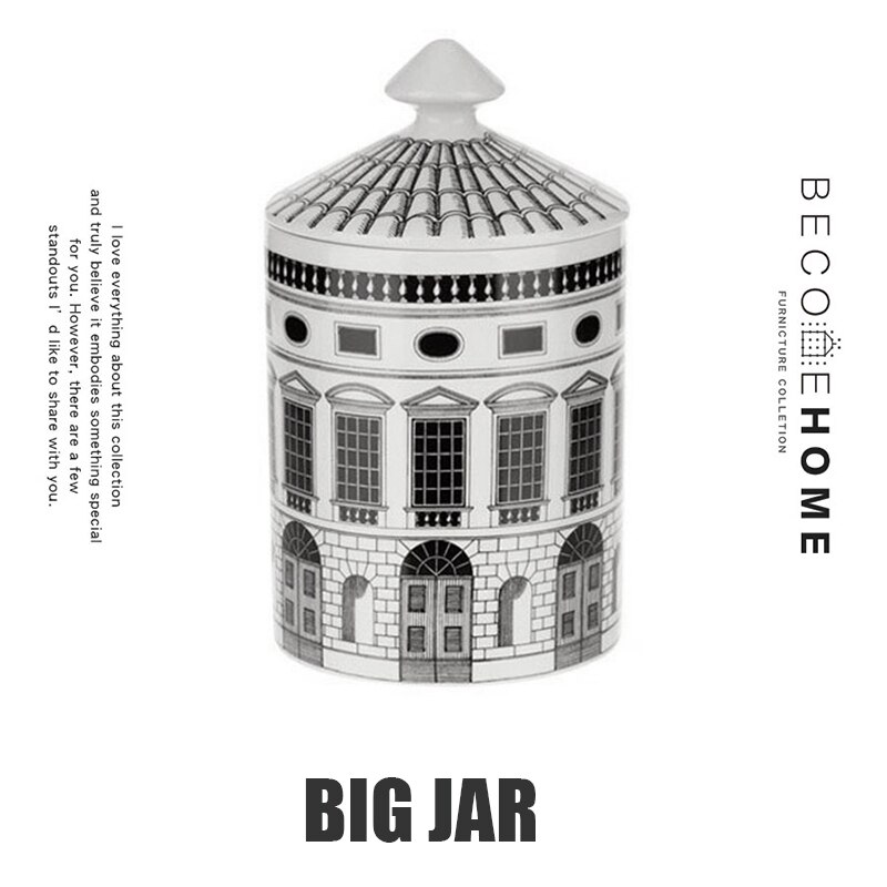 Swan Stone Castle tarro neushwanstein castle tarro shell tableware decorative plate porch make-up bottle: Big Jar