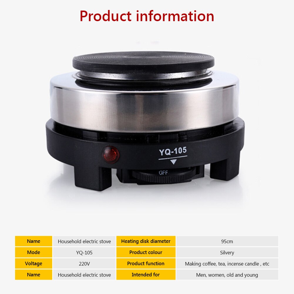 500W Elektrische Kachel Fornuis Plaat Melk Water Koffie Verwarming Kachel Eu Plug Home Kitchen Appliance Elektrische Brander