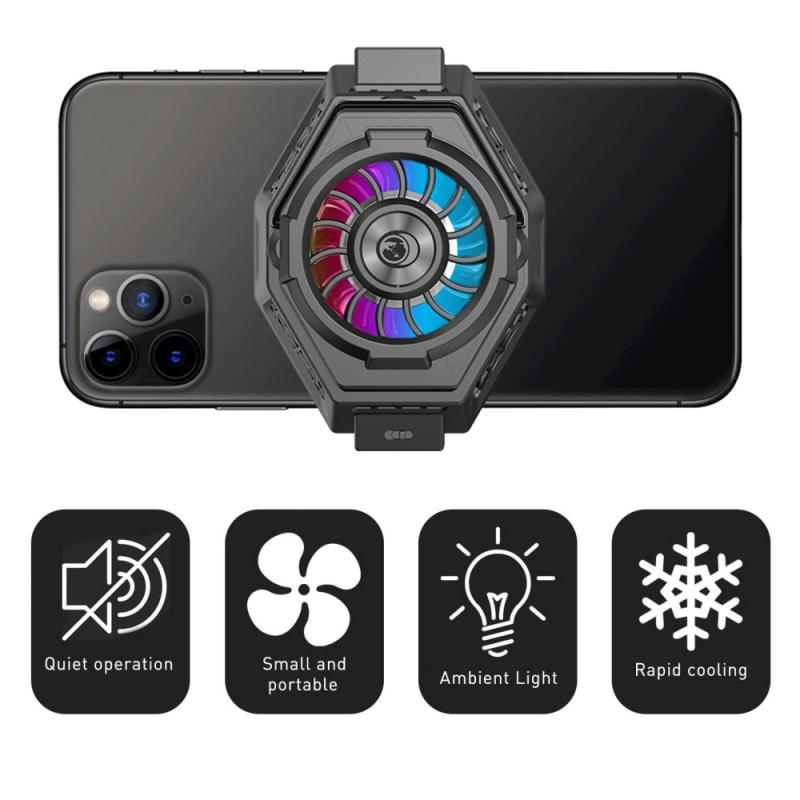 F3 Ice Armor Black Cooling Cooling Cooling Live Game For Peace Shark Fan Back Clip Mobile Phone Semiconductor Radiator
