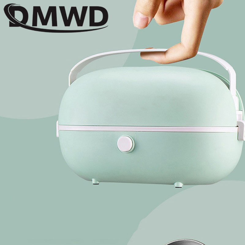 12V-24V/110V/220V Portable Electric Lunch Box Stainless Steel Rice Cooker Home Office Heated Food Warmer Container Meal Thermal