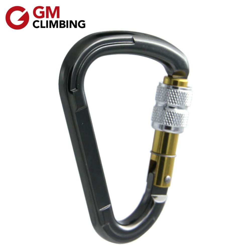 Mosquetão de escalada gm, trava de segurança, equipamento de resgate e escalada, 25kn hms