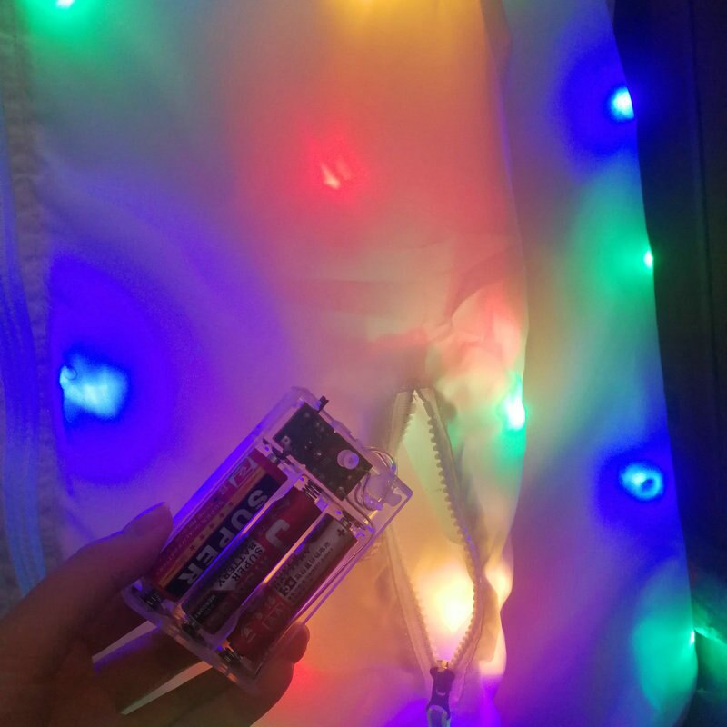 Abrigo de iluminación LED, disfraz luminoso, ropa creativa e impermeable, luces LED de baile, ropa de de Navidad y Halloween