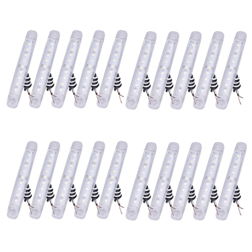 White Side Lights Turn signal DC 24V 100x15mm 9LED Indicator Car Truck