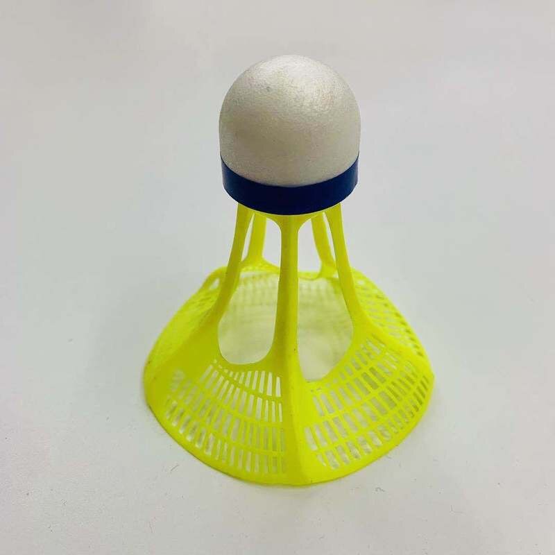 3 stk vindtæt badminton importeret kuglehoved voksen studerende træning indendørs og udendørs resistent over for at spille vindtæt bold: Gul