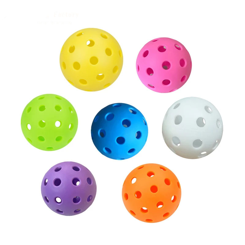 6 uds Pickleball 40 agujeros 74mm pelotas de Pickleball coloridas para exteriores pelota de paleta de entrenamiento y competición duradera para práctica de competición