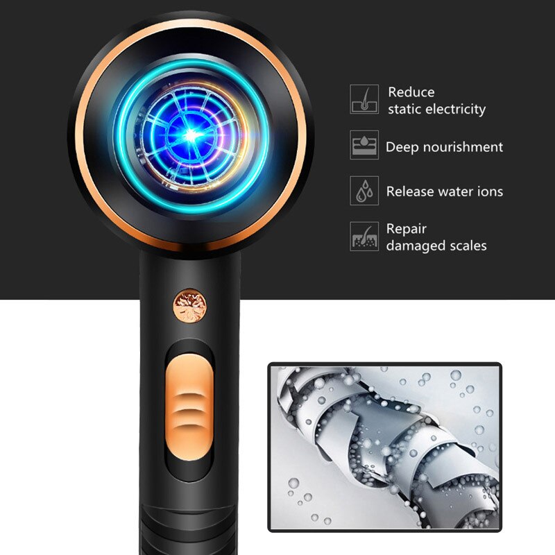 Kemei KM-8896 sèche-cheveux Super puissance 4000W forte énergie éolienne électrique sèche-cheveux Salon outils EU Plug