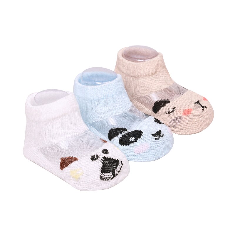 3 Paren/set Zomer Pasgeboren Baby Sokken Cartoon Dieren Baby Meisje Jongen Sokken Ademend Mesh Baby Peuter Sokken Voor Pasgeboren: set 1