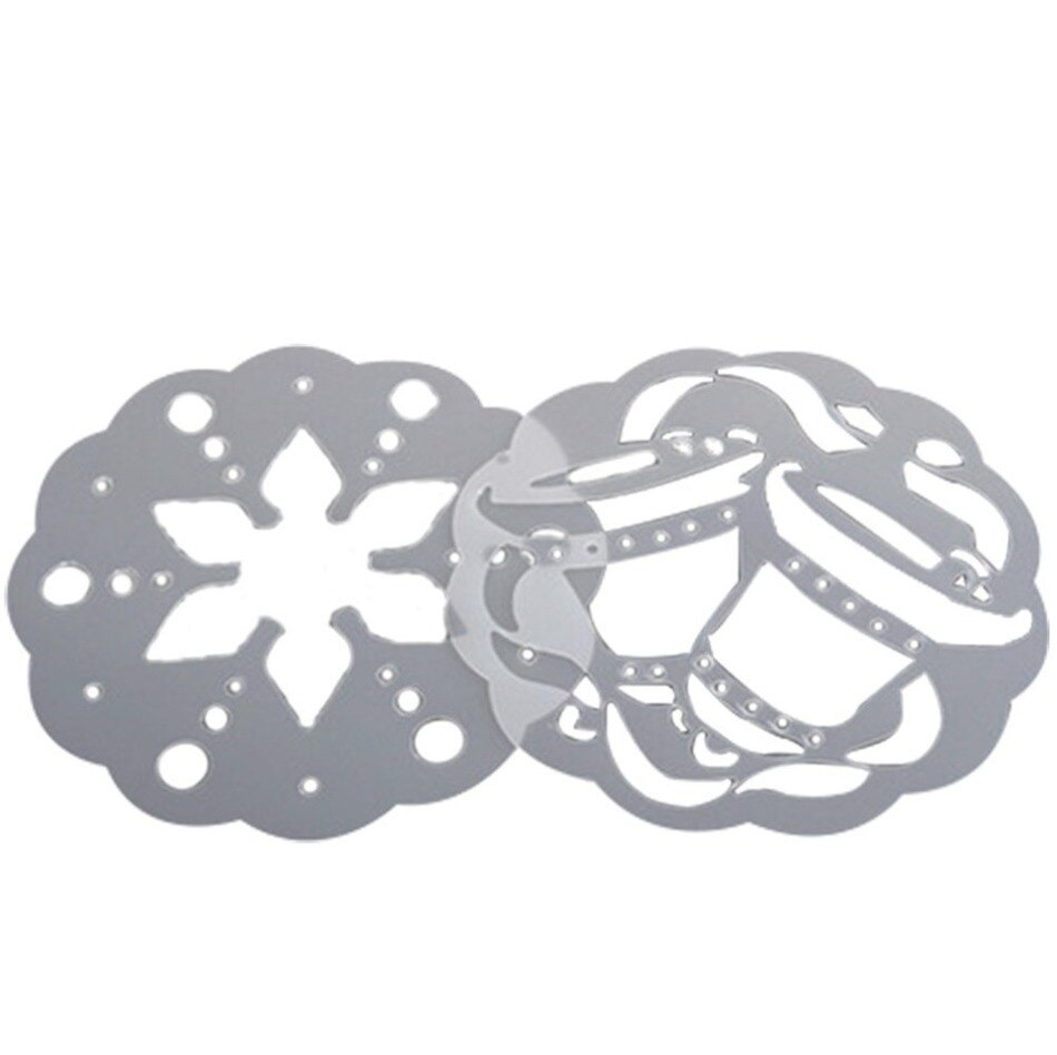 6pcs/set Stencil Tools Baking Supplies Cake Tiramisu Top Decoration Set kitchen accessories Plastic