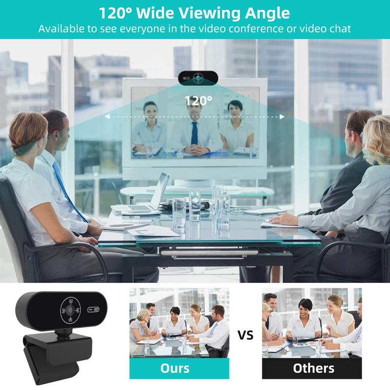 HD Webcam 1080P Auto/Manual Focus Web Camera With Microphone Live Video Conference Work USB Cam For PC Laptop Computer