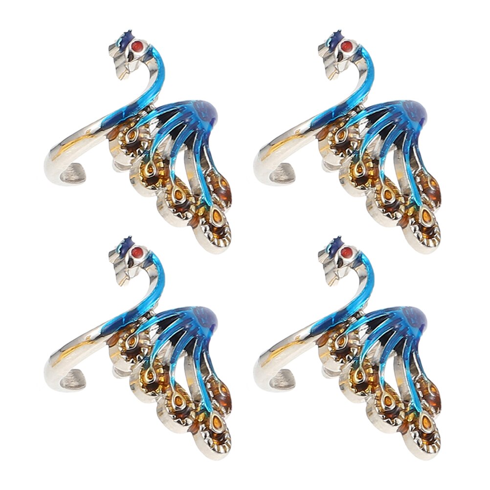 5pcs Knitting Loop Rings Multi-purpose Rings Practical Crochet Rings: Blue