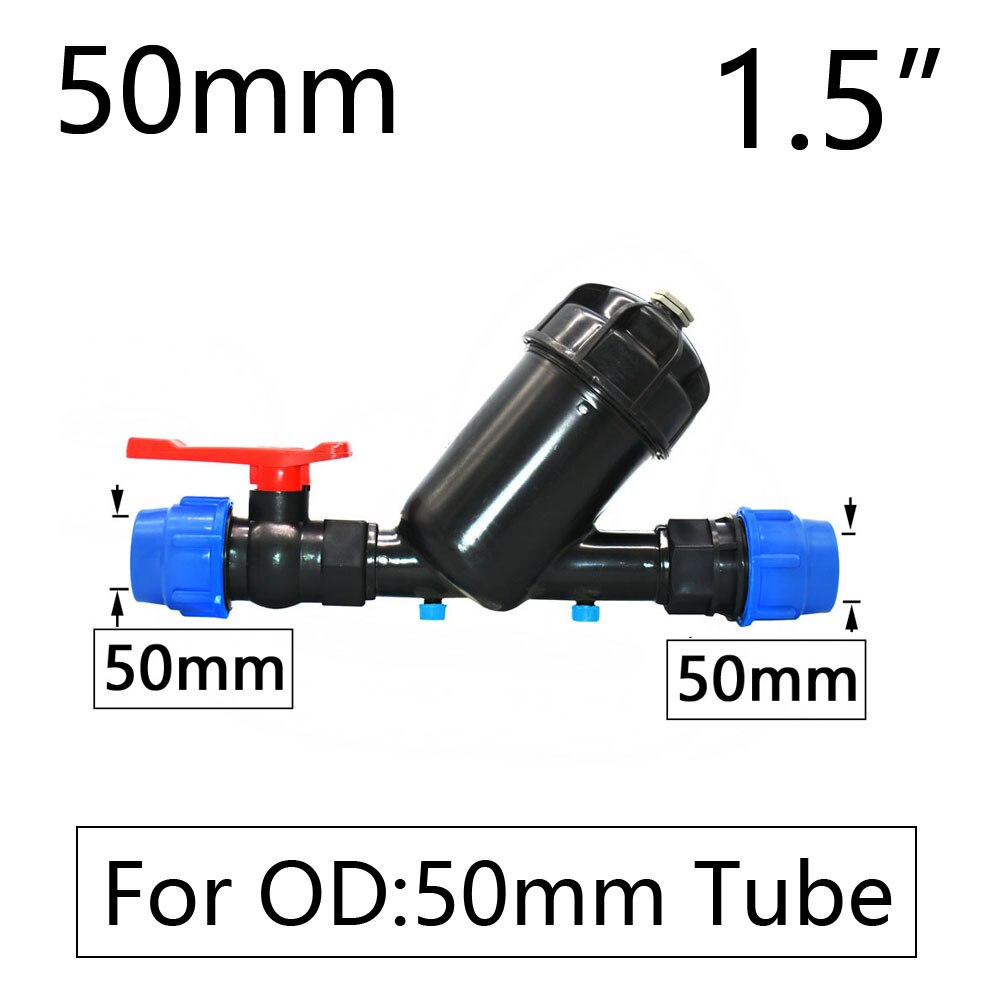 120 Mesh Irrigation Filter 1/2 3/4 1.2 1.5 2 Inch Garden Watering Metal Net Filter Screen Sprayer Gardening Drip Irrigation tool: 1.5 Inch x 50mm