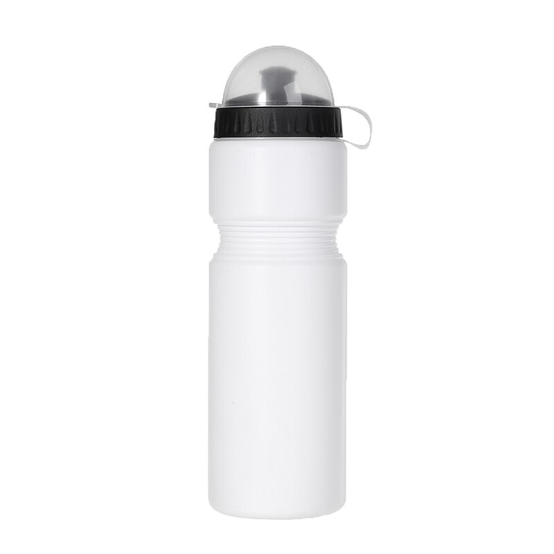 Botella de agua portátil para deportes de ciclismo, 720ml, PE, Camping, ciclismo de montaña al aire libre: Blanco