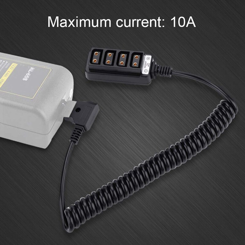 Male D-Tap B Type Splitter Power Tap to 4-Port Female P-Tap Hub Adapter Battery Photography Power