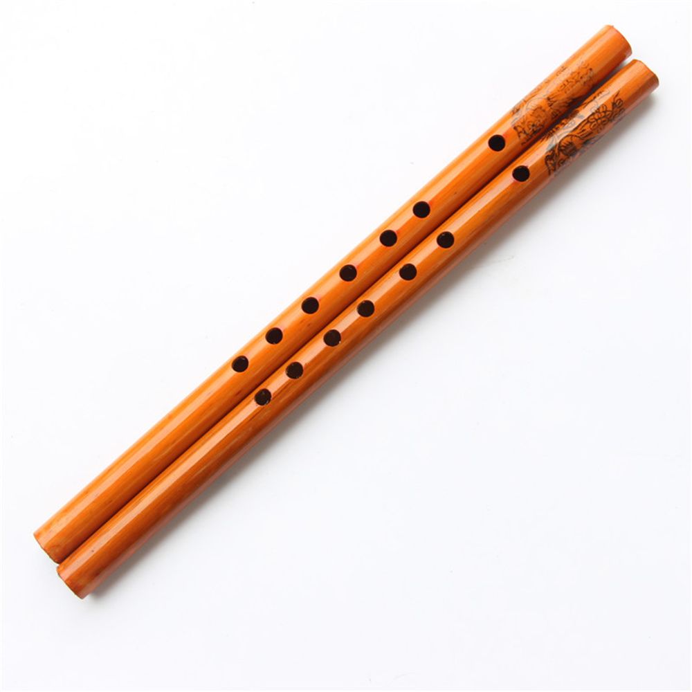 1Pcs Bamboe Handgemaakte Creatieve 6-Gat Hout Kleur Muzikale Klarinet Chinese Traditionele Fluit Student Kinderen Instrumenten