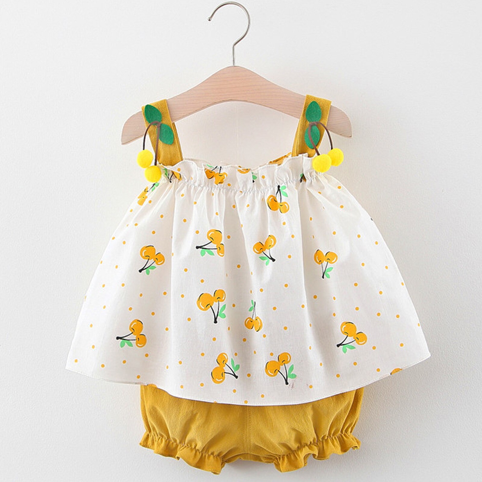 Meisjes Kleding Mouwloze Jurk Baby Baby Meisjes Bretels Polka Dot Print Jurk Tops Shorts Outfits Kinderkleding Sets