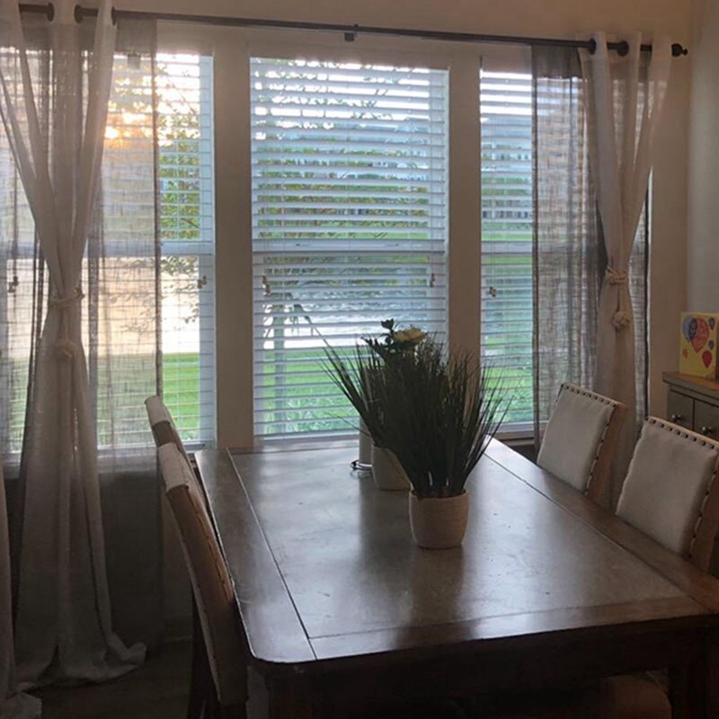 2- pack gardinbindningar - gardinrep i naturlig bomull, handgjorda lantliga dekorativa gardinhållare (beige)