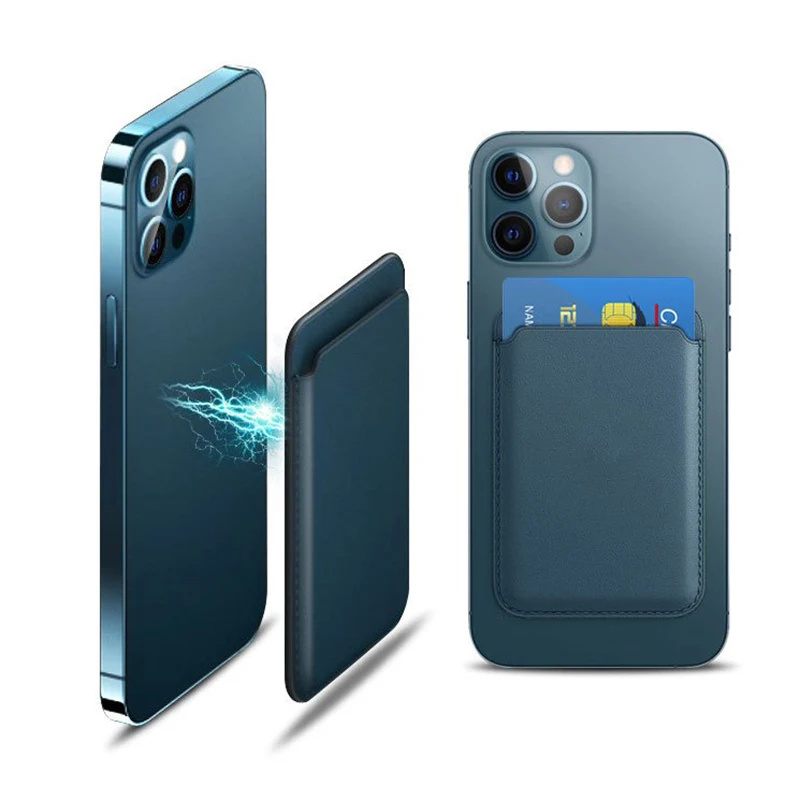 hoesje voor iPhone 16 originele Apple lederen Magsafe portemonnee magnetische kaarthouder 14 12 13 15 Pro Max Plus hoesjes Cover accessoires