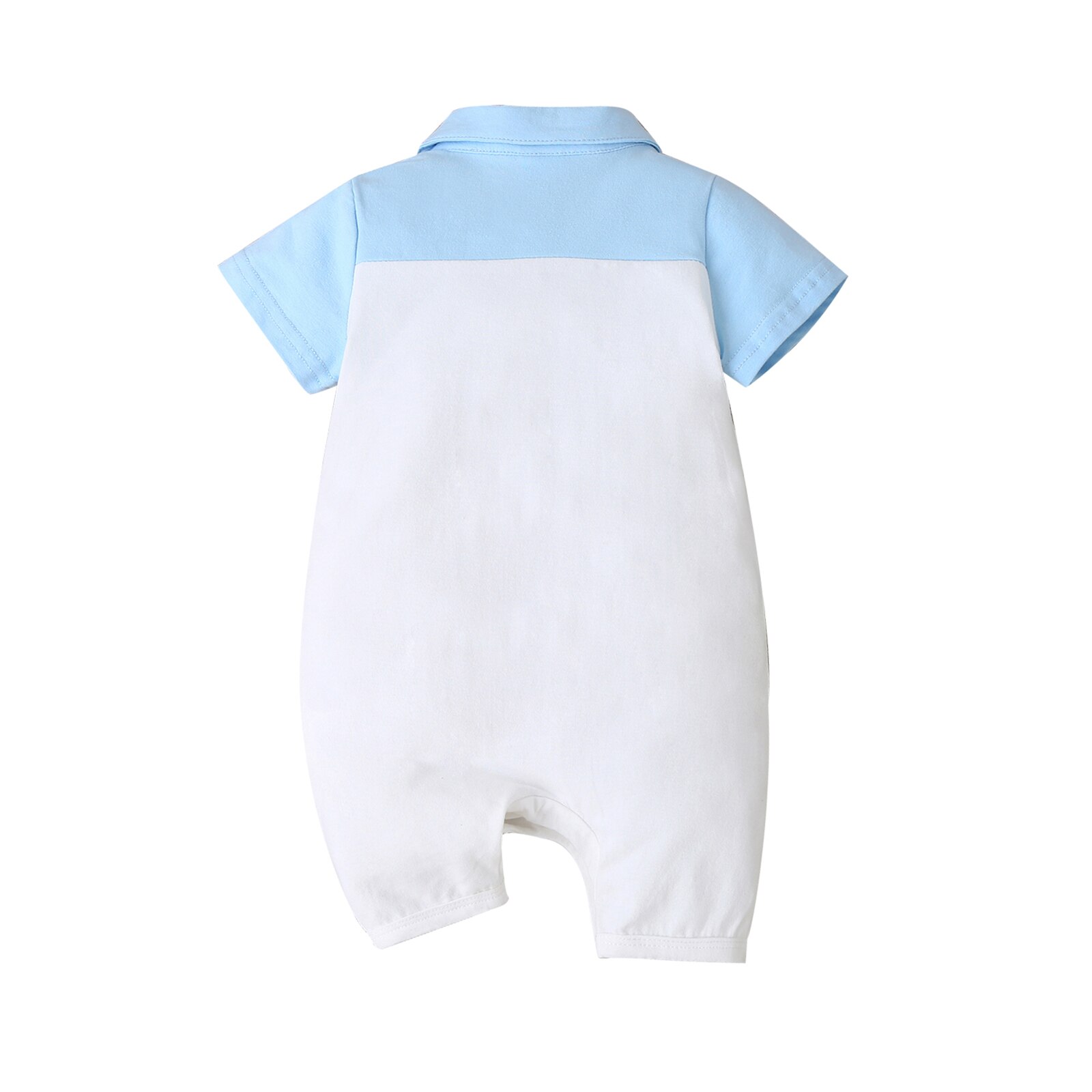 Peuter Baby Boy \ U2019s Romper Cartoon Bal Brief Printing Korte Mouw Casual Jumpsuit Zomer Kraag Korte Bodysuit