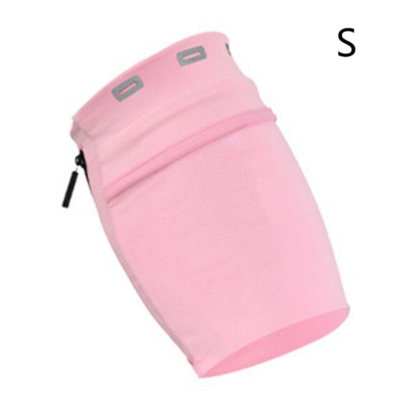 Draagbare Arm Zak Outdoor Oefening Fitness Armband Mobiele Telefoon Opslag Holder: Pink S