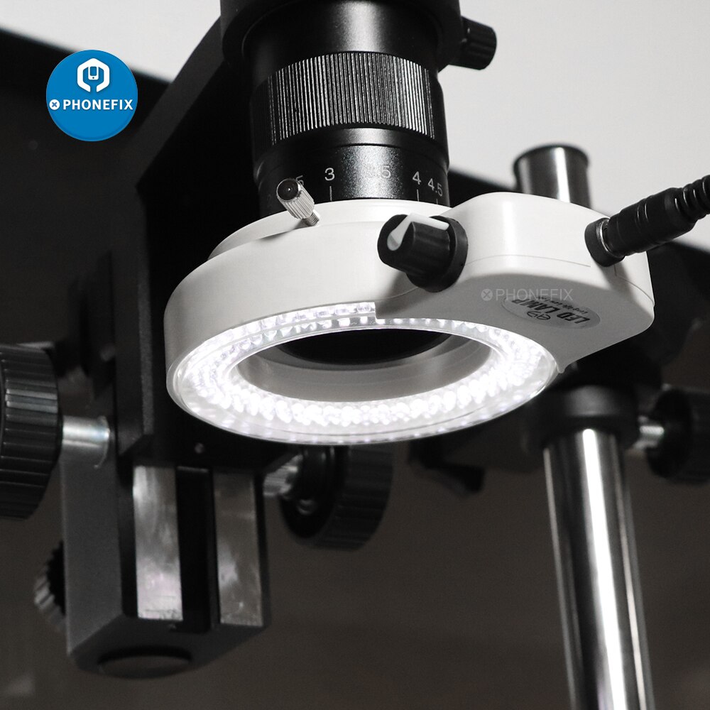 Adjustable 144 LED Ring Light illuminator Lamp For Industry Stereo Trinocular Microscope Video Camera Lens Magnifier 110V 220V