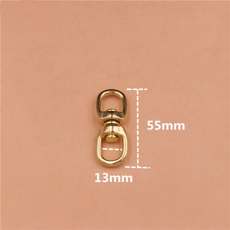 1piece Solid Brass Swivel Eye Rotating Connector "8"-shape for Keychain Wallet Round Circle Key Ring Metal Buckle 4 Size: Antique Brass