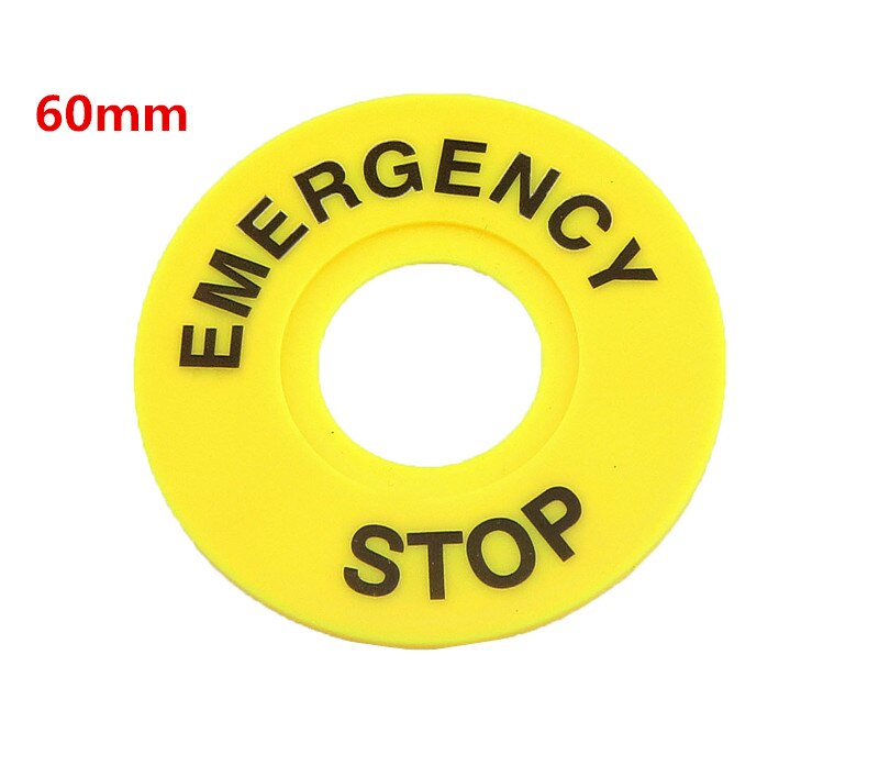 Red Mushroom Cap 1NO 1NC DPST Emergency Stop Push Button Switch AC 660V 10A: 60mm