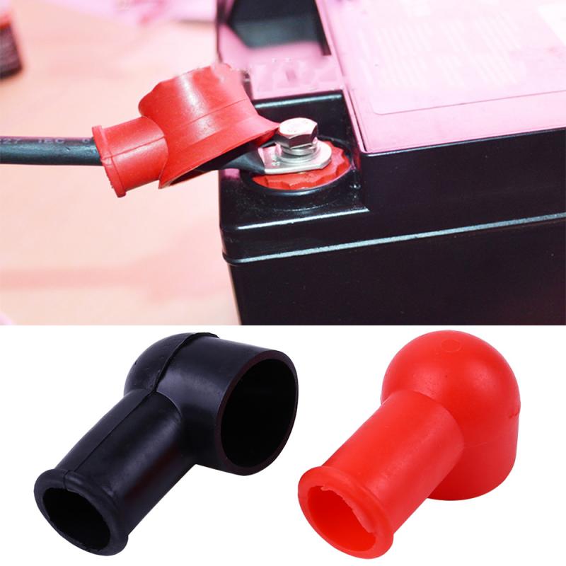 2PCS Black Red Battery Covers Round Insulating Caps Insulating Protector Replacement Batteries Accessories