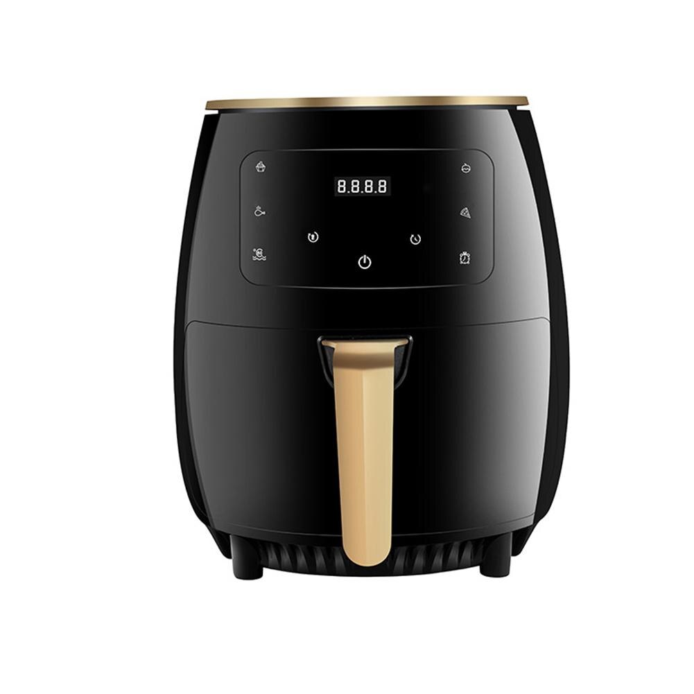 4.5L 1400W Air Fryer Oil free Health Fryer Cooker LED Deep Fryer With Anti-skid Handle Non-fume Touch Screen Smart Oven Bake: black UK plug