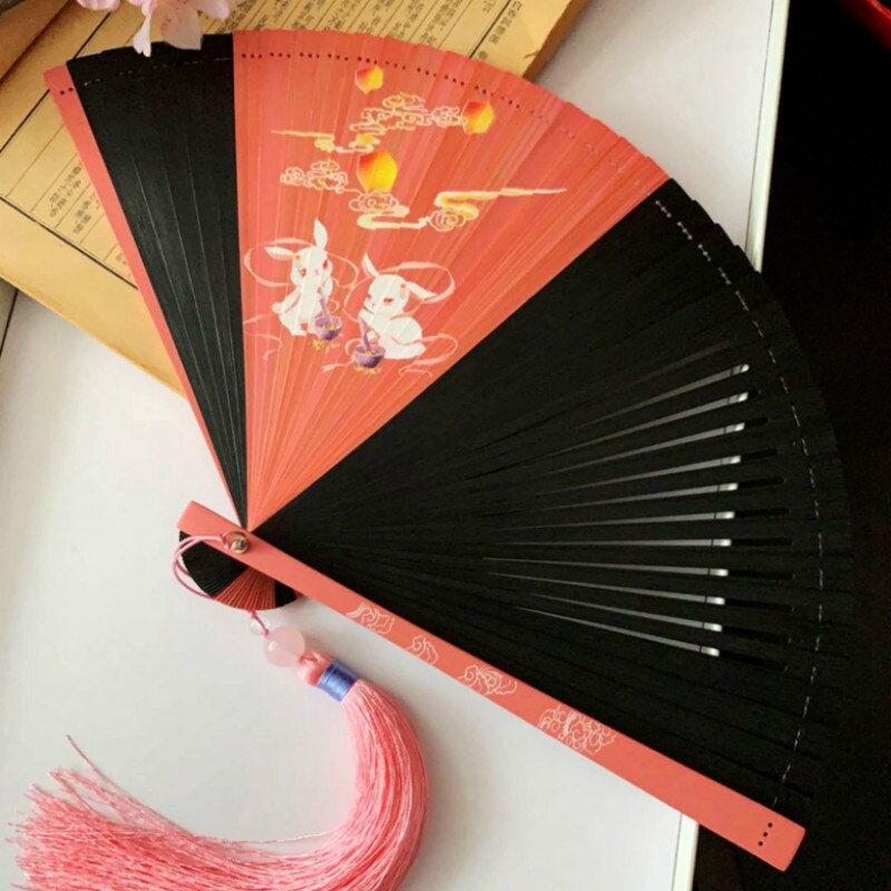 Kinesisk håndblæser klassisk lille bambus dans fans bærbar dame malet fan abanicos para boda abanico de mano sommer fans