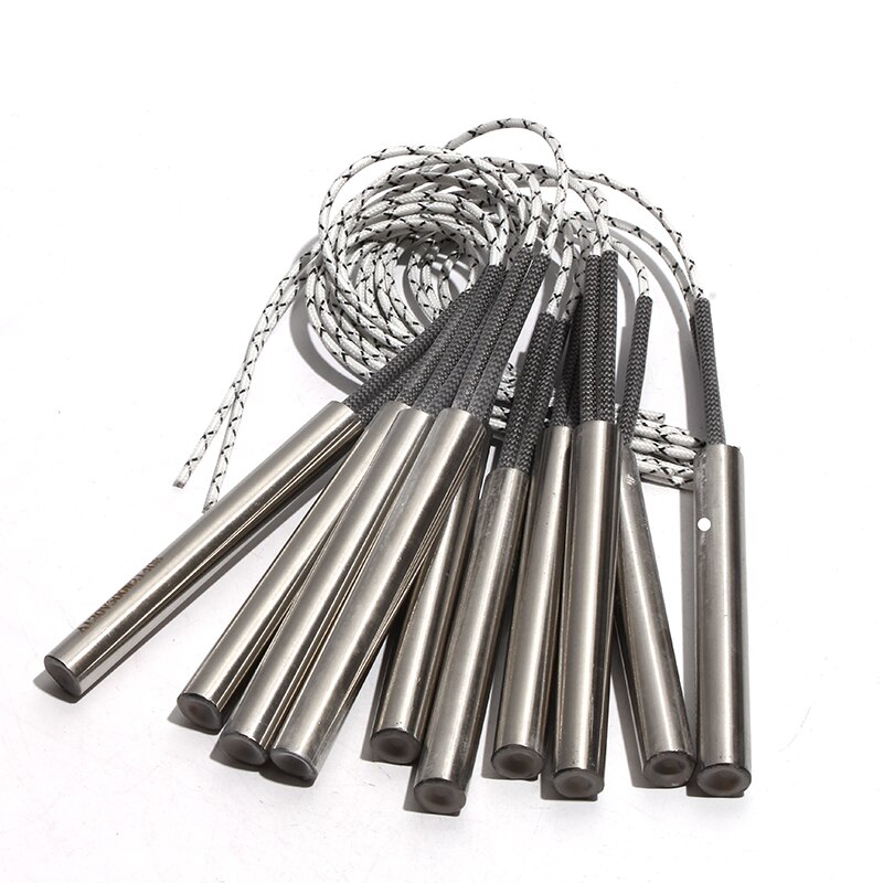 10 stücke 200W/230W 316SS Patrone Heizung Elektrische Element 50/52/55/58/60mm Rohr 9,5mm Trocken Brennen Wärme Rohr DC110V/220V/380V