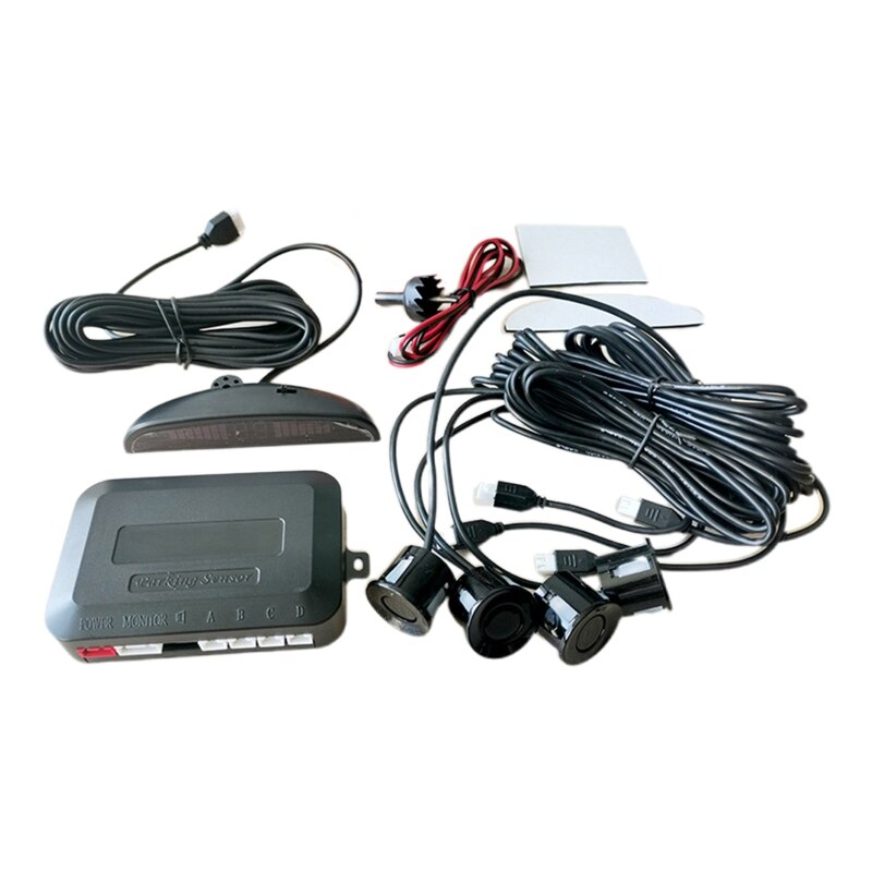 Smart Parktronic For Cars LED Display Detector System Backlight Reverse Parking Radars Monitor With 4 Sensors