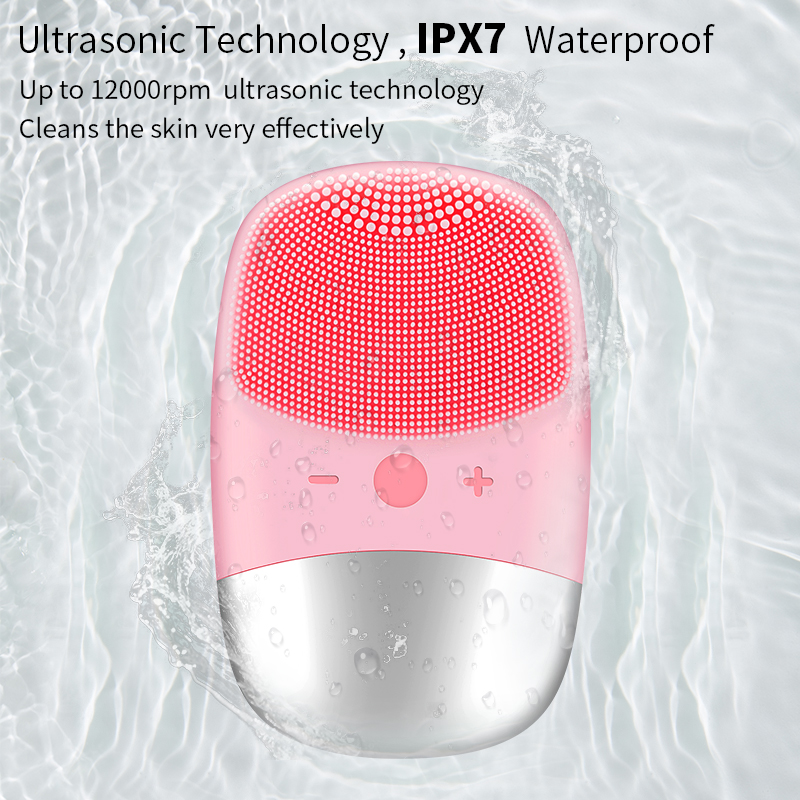 Elektrische Gezichtsreiniging Borstel Siliconen Sonic Gezicht Cleaner Motor Ultra Sonic Reiniging Intelligente Gezichtsreiniging Massage Tool