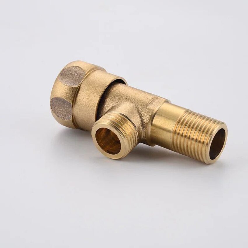 Brass Angle Stop Valve Shut Off Valve G1/2 / Cold Water Switch Valve for Water Sink Bathroom Toilet Kitchen Shower Plumbing