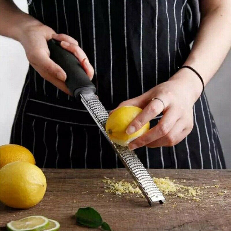 Stainless Steel Cheese Food Grater Zester Hand Held Flat Ginger Shredder Tools