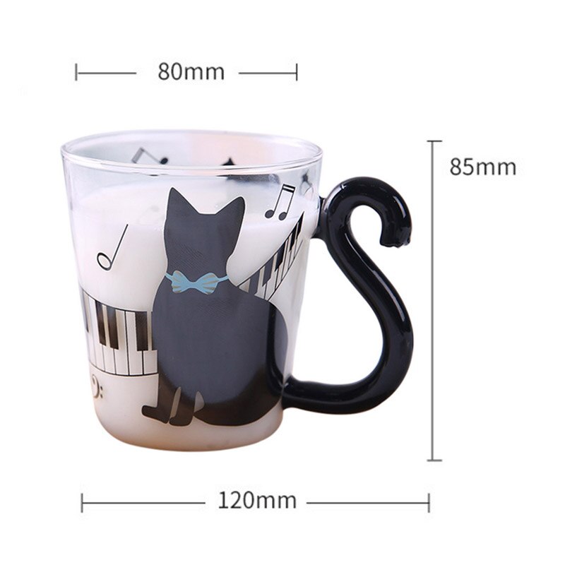 Cute Cat Milk Coffee Mug Water Glass Mug Cup Tea Cup Cartoon Home Office Cup For Fruit Juice Insulated Coffee Mugs