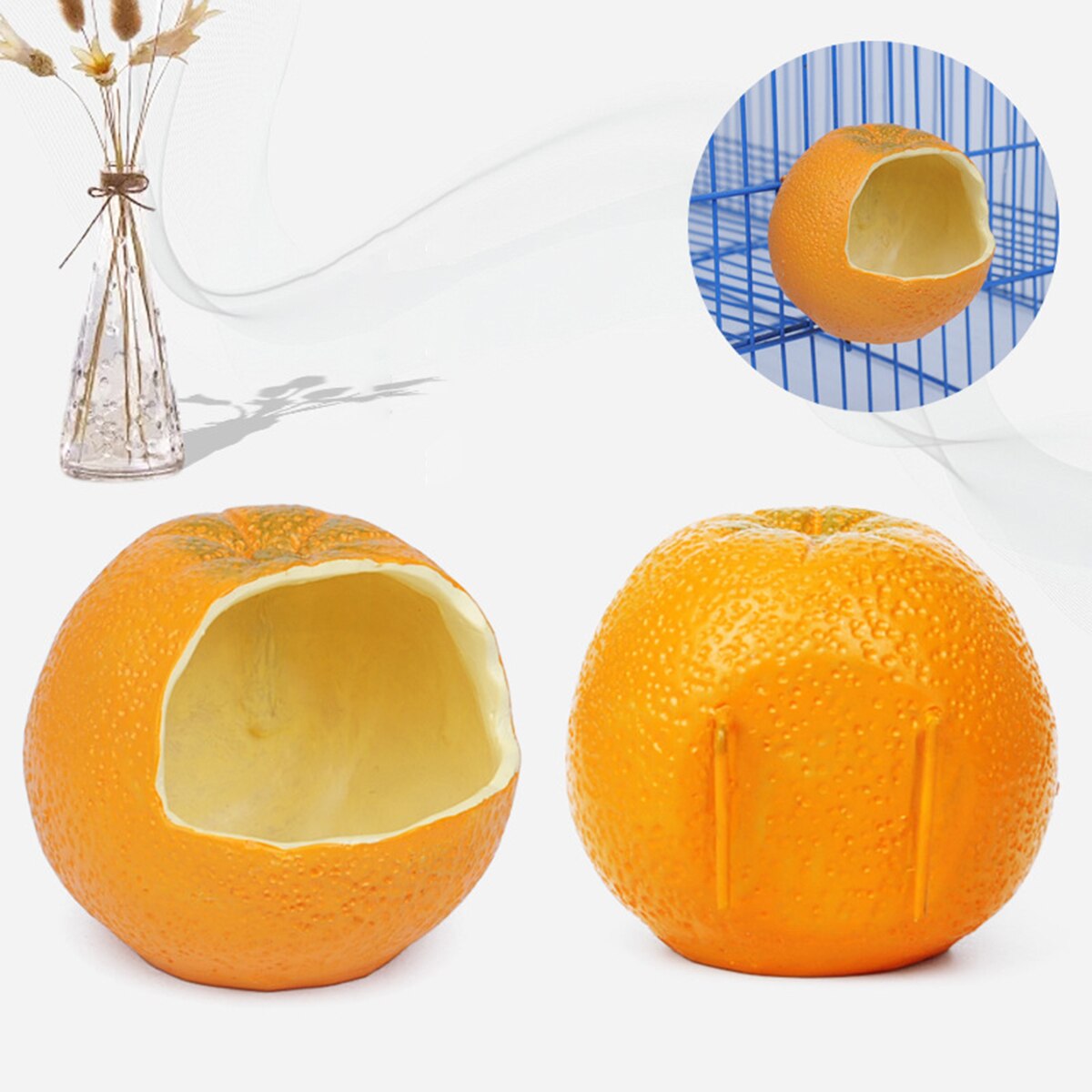 Bird Feeder Bowl Bird Feeder Bowl Orange Shape Small Parrot Food Feeding Hamster Parrot Suitable For Small Pets